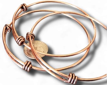 Rose Gold Plated Bangle Bracelet, 65mm Bangles, Rose Gold Bracelet
