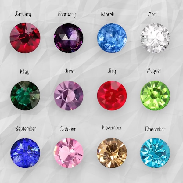 Birthstones for Glass Lockets, 4mm Floating Locket Charms, Memory Locket, Faceted Glass Crystals, Birthstone Jewelry