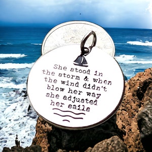 Elizabeth Edwards Quote: She stood in the storm, and when the wind did not blow her way, she