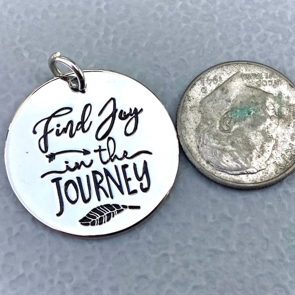 Find Joy in the Journey Pendant, Silver Plated Necklace, Joy Charm