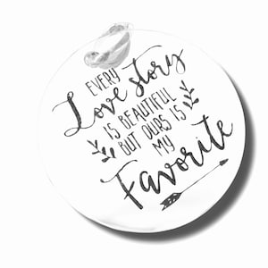 Every Love Story Silver Plated Charm Pendant, Romantic Jewelry image 1