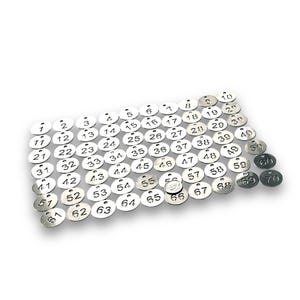 Cut out Number Charms, 1-70. You choose, Stainless Steel, personalized charms, number pendants, stamped charms