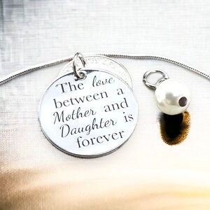 The Love Between a Mother and Daughter is Forever Pendant 2 - Etsy