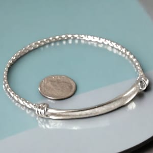 65mm Solid Stainless Steel Expandable Silver Twist Bangle Bracelet, DIY  Adjustable Triple loop Bangles FAST SHIPPING