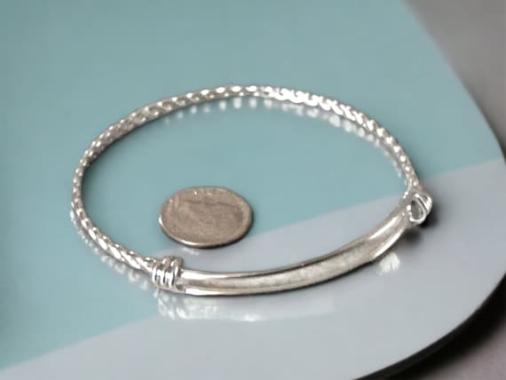 65mm Solid Stainless Steel Expandable Silver Twist Bangle Bracelet, DIY  Adjustable Triple loop Bangles FAST SHIPPING