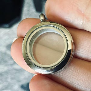 Stainless Steel 316L 25mm Magnetic Close Floating Charm Glass Locket, Locket Charm add, Memory Locket, Locket Pendant, Best Seller