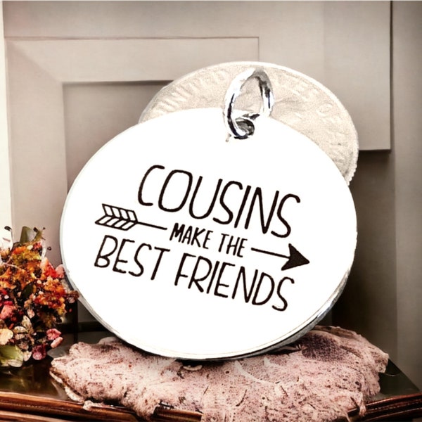 Cousins make the best of friends Pendant,  New Version, Silver plated necklace, Family pendants, cousin charm