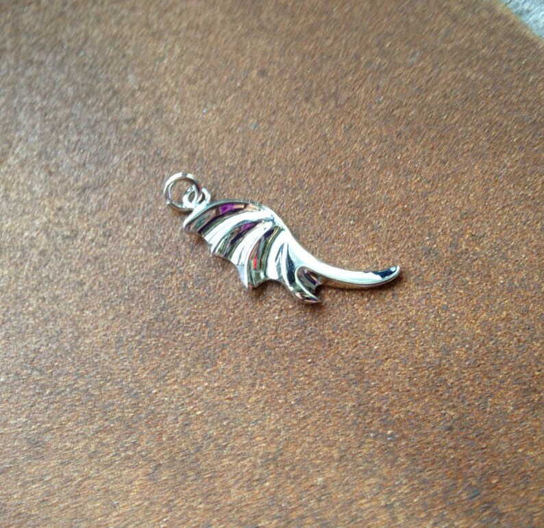 Sterling Silver Large and Sturdy Wing Pendant or Charm image 1