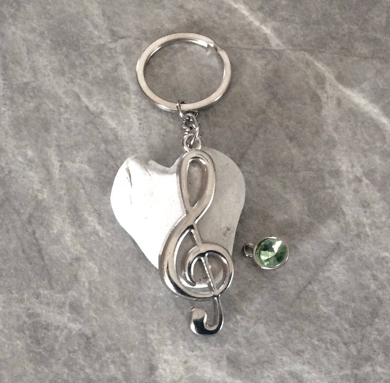 can personalize Musical note Silver keychains Musical gift keychain 3 Music lovers key ring