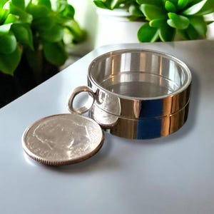 Stainless Steel 25mm, 10mm deep inside height Full View, Extra Deep Screw Close Floating Charm Glass Locket, Locket Charm add, Memory Locket
