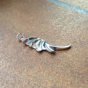 Sterling Silver Large and Sturdy Wing Pendant or Charm image 2