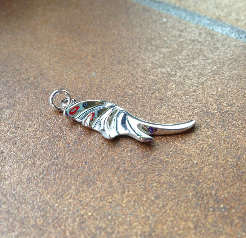 Sterling Silver Large and Sturdy Wing Pendant or Charm image 2