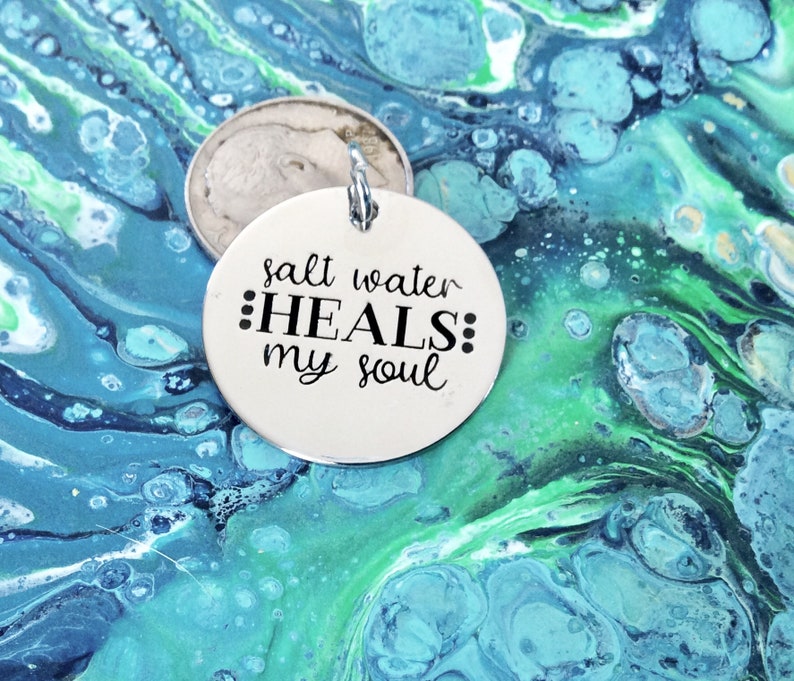 Salt Water Heals My Soul Pendant Silver Plated Necklaces Etsy