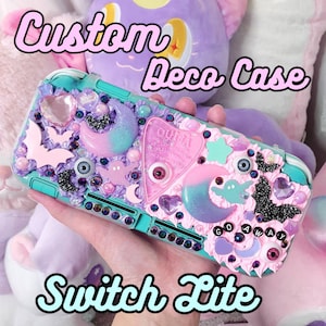 Creepy Cute OR Kawaii Custom Switch Case ~ Fake Cream, Pastel Goth Deco (or DS, 3DS, XL)