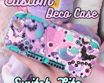 Creepy Cute OR Kawaii Custom Switch Case ~ Fake Cream, Pastel Goth Deco (or DS, 3DS, XL)