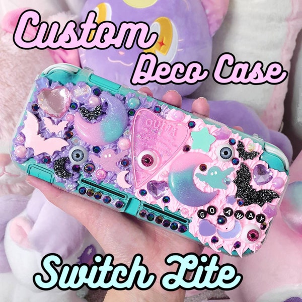 Creepy Cute OR Kawaii Custom Switch Case ~ Fake Cream, Pastel Goth Deco (or DS, 3DS, XL)