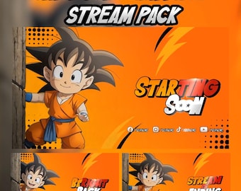 Paquete de superposiciones para transmisiones de Twitch estilo chibi anime (descarga digital)