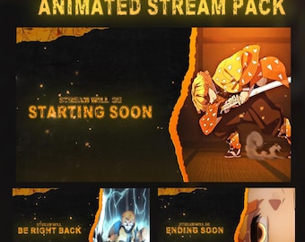 Paquete de superposiciones para transmisiones de Twitch de anime (descarga digital)