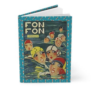 Swimming Hardback Journal: Vintage Swimmer Art, Lined Diary