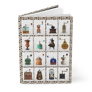 Coffee Grinders Hardcover Journal: Retro Cafe Stationery