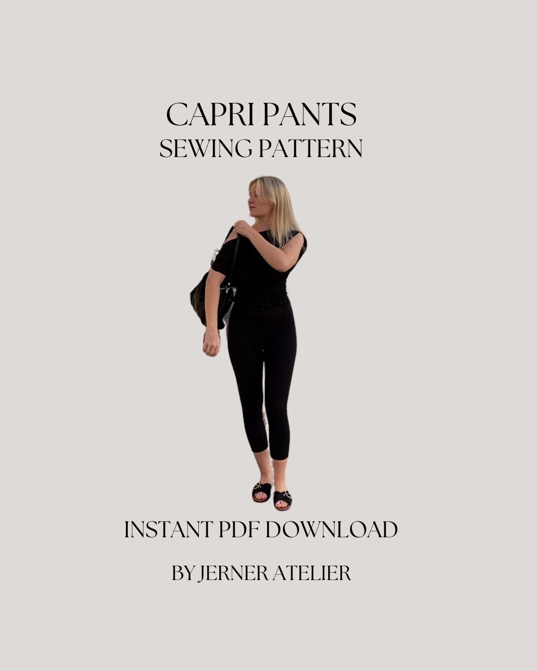 Capri Pants Leggins PDF Digital Sewing Pattern