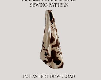 Hobo Bag PDF Sewing Pattern | Beginner Friendly Easy Bag Pattern | Hobo Shoulder Bag