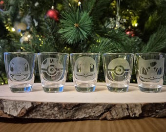 Verre à liqueur gravé Pokémon Inspired - 3,5 cl/35 ml