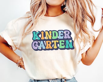 Comfort Colors Kindergarten Teacher T-Shirt, Back to School Tee for Youth, Teacher Appreciation Gift, First Day of School