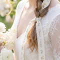 Personalized Embroidered Wedding Ribbon – Custom Linen Tie for Bouquet or Hair, Hand-stitched with Names & Date, Bridal Keepsake Gift product logo