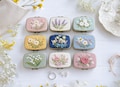 Hand Embroidered Floral Jewelry Box, Personalized Linen Ring Box, Vintage Mini Keepsake Case, Bridesmaid Gift, Wedding Ring Holder product logo