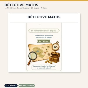 Math Detective – The Mystery of the Missing Treasure | Printable Math and Logic Workbook for Children Ages 7–9