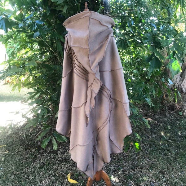 Leaf Cape Poncho with Giant Pixie Hood -  - cloak - cape