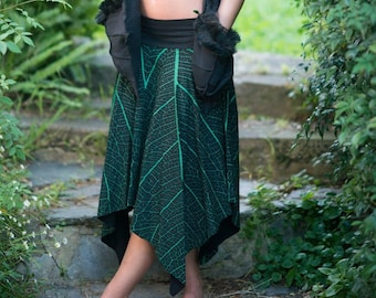 Ready to Ship - Long Pixie Skirt - Medium Weight - Pointed Fairy Skirt - Festival Clothing - Everyday Fairywear