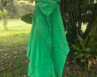 Handmade Leaf Cape Poncho: Druid Pixie Hood Cloak