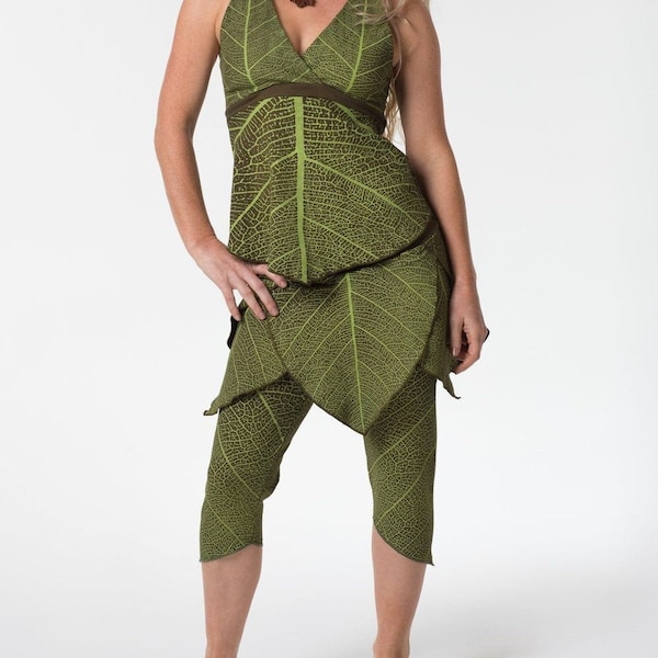 Minifalda con estampado de hojas - Faerie Wear - Falda de 6 hojas - Elf Wares - Ropa Pixie - Everyday Faerie