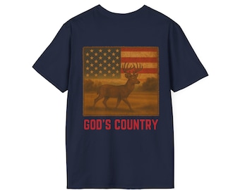 Deer Hunting Shirt: Patriotic American Raised Design