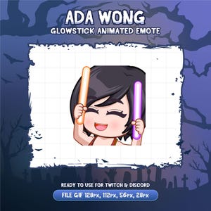 Ada Wong Dead By Daylight Glowstick Animated Emote for Twitch and Discord