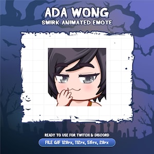 Ada Wong Dead By Daylight Smirk Animated Emote for Twitch and Discord