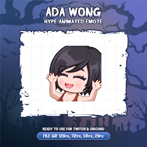 Ada Wong Dead By Daylight Hype Animated Emote for Twitch and Discord