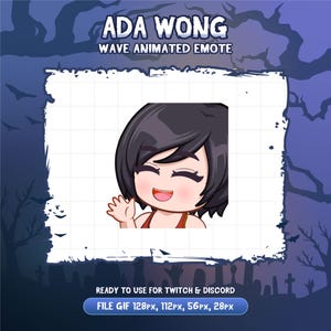 Ada Wong Dead By Daylight Wave Animated Emote for Twitch and Discord