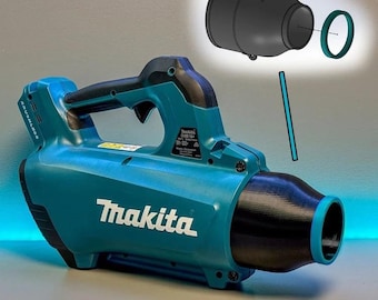 Makita Stubby Blower Nozzle - Soft TPU Tip Car Drying - DUB184 DUB186 Compatible - Short Detailing Air Wand - Heavy Duty PETG