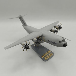 Kit avion Atlas A400M - Modèle 3D escamotable | Cadeau avion militaire | Kit avion DIY pour les amateurs d'aviation | Carte unique et objet de collection