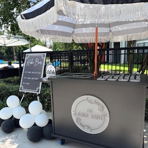 Customizable Mobile Charcuterie Cart on Wheels, Collapsible Snack Cart, Pancake Cart, Cart Ice Cream or Coffee Cart, Wedding Gift