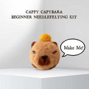Cappy Capabara- Beginner Felting Kit for Adults | DIY Needle Felt Art | Mindful Craft Gift