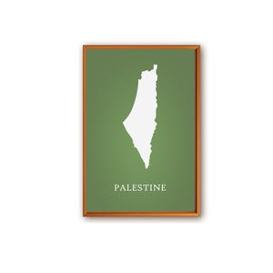 Wydrukowany plakat Mapa Palestyny, Sztuka Ścienna Mapa Palestyny, Wydrukowany plakat Gaza, Cyfrowy Obraz Mapa Palestyny, Wydruki Sztuki Ściennej Palestyny