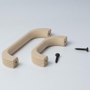 Ribbed Cabinet Handles, Custom Size Drawer Pulls, Fluted Dresser Hardware, Modern Colourful Furniture Updates
