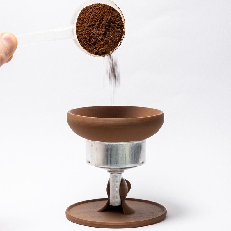 Kit de dosage express pour cafetière italienne imprimé en 3D, support pour entonnoir à café, accessoire de barista (bioplastique PLA) image 5
