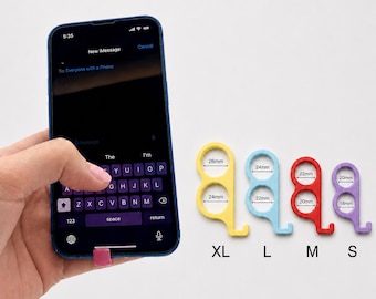 Finger Phone Holder Grip, Ergonomic Typing Aid, Smartphone Support, 3D Printed Gadget