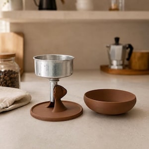 Kit de dosage express pour cafetière italienne imprimé en 3D, support pour entonnoir à café, accessoire de barista (bioplastique PLA) image 9