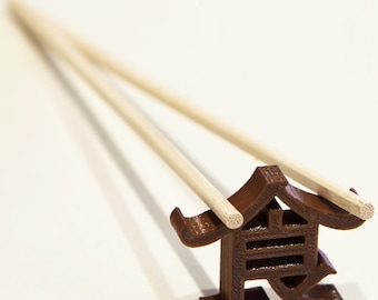 Kanji-etensstokhouder en houder, Aziatisch tafeldecor, sushi ramen keukencadeau
